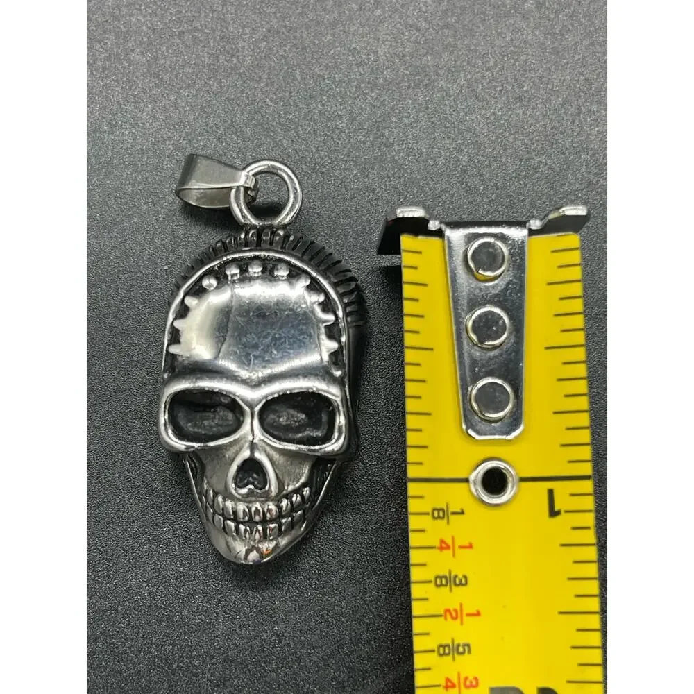 Men’s Skull Biker Pendant Stainless Steel Gothic